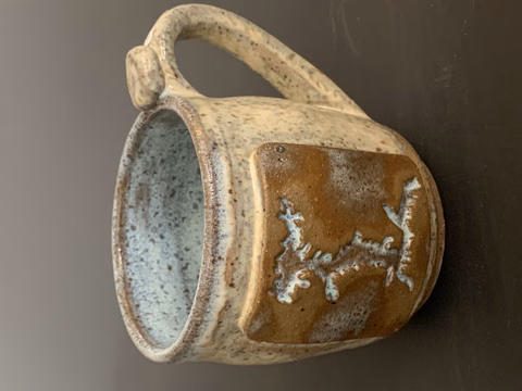 Tan and Blue Mug