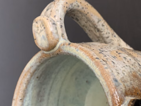 Cream and Blue Mug